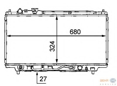 Радиатор, охлаждение двигателя BEHR HELLA SERVICE HELLA купить