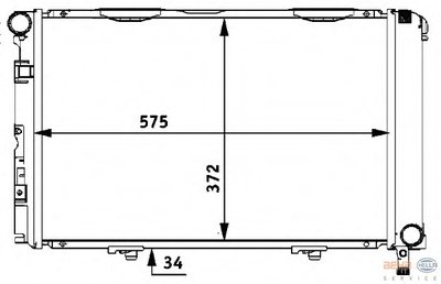 Радиатор, охлаждение двигателя BEHR HELLA SERVICE купить