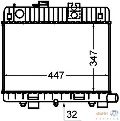 Радиатор, охлаждение двигателя BEHR HELLA SERVICE купить