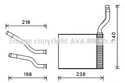 Теплообменник, отопление салона AVA QUALITY COOLING