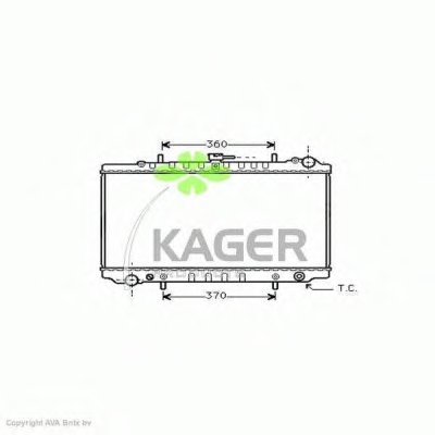 Радиатор, охлаждение двигателя KAGER купить