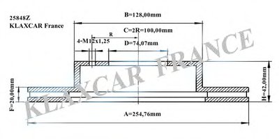 Тормозной диск KLAXCAR FRANCE купить