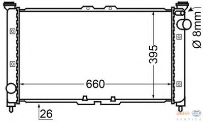 Радиатор, охлаждение двигателя BEHR HELLA SERVICE HELLA купить