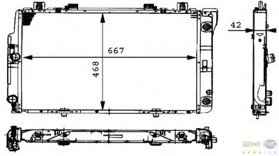 Радиатор, охлаждение двигателя BEHR HELLA SERVICE HELLA купить