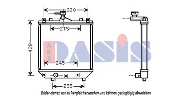 Радиатор, охлаждение двигателя AKS DASIS купить