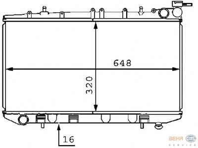 Радиатор, охлаждение двигателя BEHR HELLA SERVICE купить