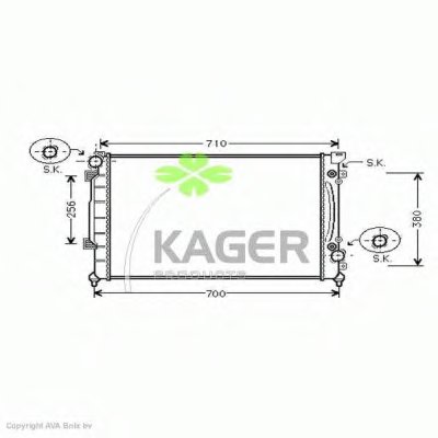 Радиатор, охлаждение двигателя KAGER купить