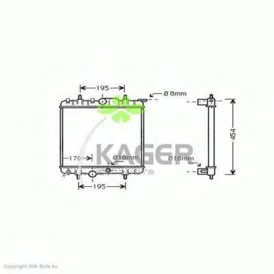 Радиатор, охлаждение двигателя KAGER купить