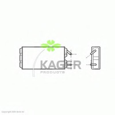 Теплообменник, отопление салона KAGER