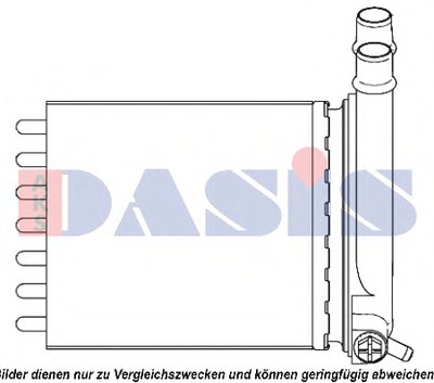 Теплообменник, отопление салона AKS DASIS