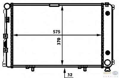 Радиатор, охлаждение двигателя BEHR HELLA SERVICE купить