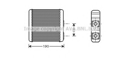 Теплообменник, отопление салона AVA QUALITY COOLING