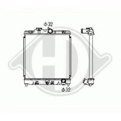 Радиатор, охлаждение двигателя DIEDERICHS купить