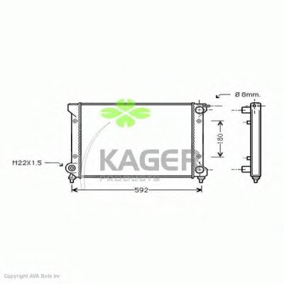 Радиатор, охлаждение двигателя KAGER купить