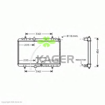 Радиатор, охлаждение двигателя KAGER купить