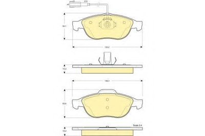 Комплект тормозных колодок, дисковый тормоз GIRLING