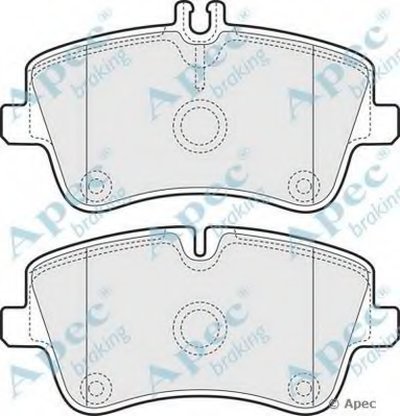 Комплект тормозных колодок, дисковый тормоз APEC braking
