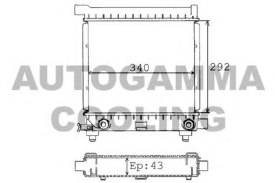 Радиатор, охлаждение двигателя AUTOGAMMA купить