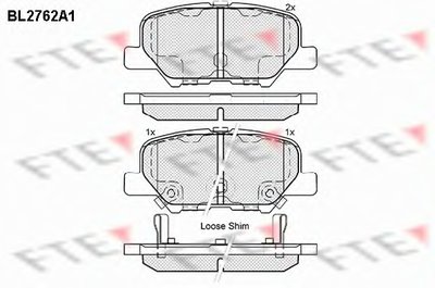 Комплект тормозных колодок, дисковый тормоз FTE купить