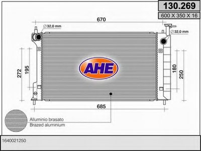 Радиатор, охлаждение двигателя AHE купить