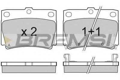 Комплект тормозных колодок, дисковый тормоз BREMSI купить