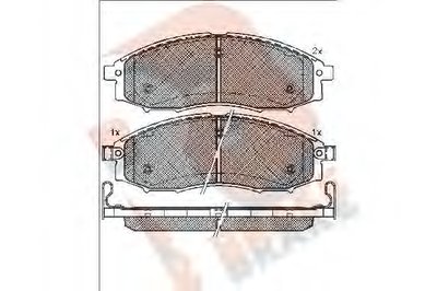 Комплект тормозных колодок, дисковый тормоз R BRAKE