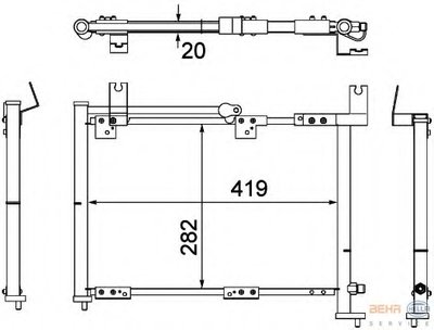 Конденсатор, кондиционер BEHR HELLA SERVICE HELLA купить