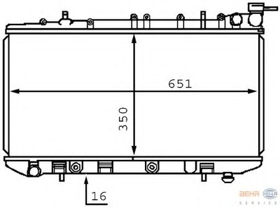 Радиатор, охлаждение двигателя BEHR HELLA SERVICE HELLA купить