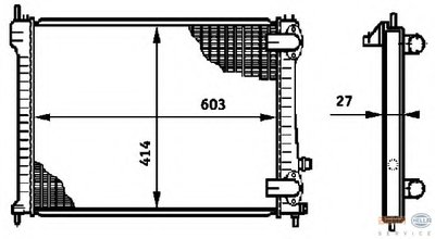 Радиатор, охлаждение двигателя BEHR HELLA SERVICE HELLA купить