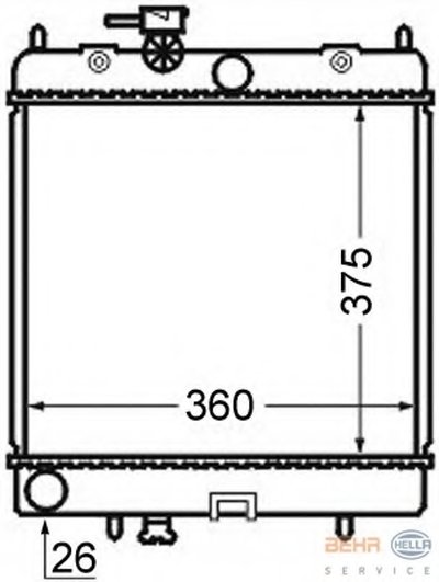 Радиатор, охлаждение двигателя BEHR HELLA SERVICE HELLA купить