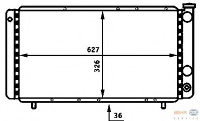 Радиатор, охлаждение двигателя BEHR HELLA SERVICE купить