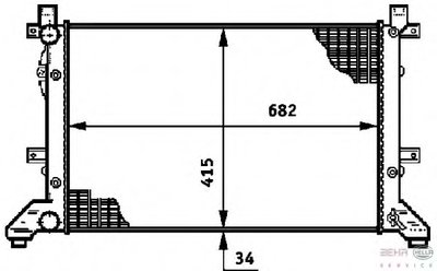 Радиатор, охлаждение двигателя BEHR HELLA SERVICE купить