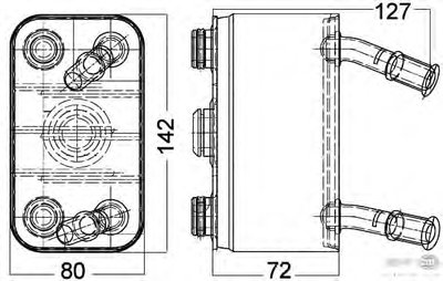 масляный радиатор, двигательное масло BEHR HELLA SERVICE купить