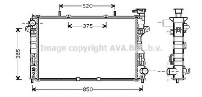 Радиатор, охлаждение двигателя AVA QUALITY COOLING купить