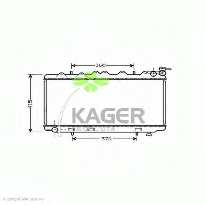 Радиатор, охлаждение двигателя KAGER купить