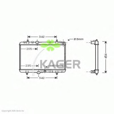 Радиатор, охлаждение двигателя KAGER купить