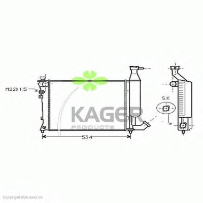 Радиатор, охлаждение двигателя KAGER купить