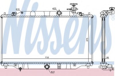 Радиатор, охлаждение двигателя NISSENS купить