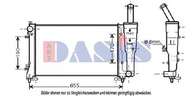 Радиатор, охлаждение двигателя AKS DASIS купить