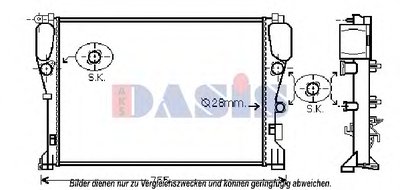 Радиатор, охлаждение двигателя AKS DASIS купить