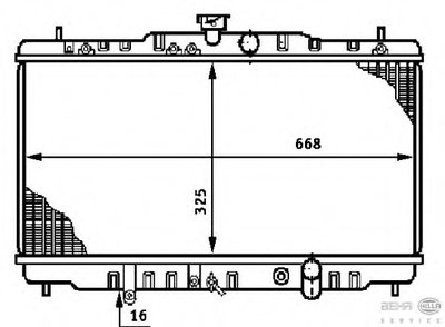 Радиатор, охлаждение двигателя BEHR HELLA SERVICE купить