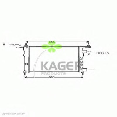 Радиатор, охлаждение двигателя KAGER купить