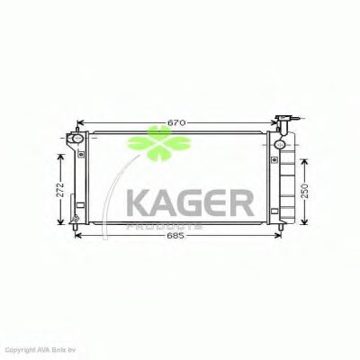 Радиатор, охлаждение двигателя KAGER купить