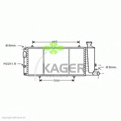 Радиатор, охлаждение двигателя KAGER купить