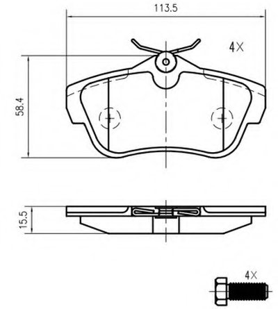 Комплект тормозных колодок, дисковый тормоз VEMA
