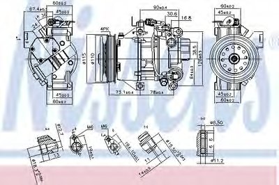Компрессор, кондиционер NISSENS купить