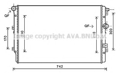 Радиатор, охлаждение двигателя AVA QUALITY COOLING купить