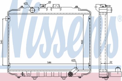 Радиатор, охлаждение двигателя NISSENS купить