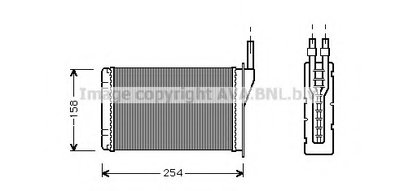 Теплообменник, отопление салона AVA QUALITY COOLING