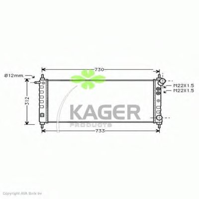 Радиатор, охлаждение двигателя KAGER купить